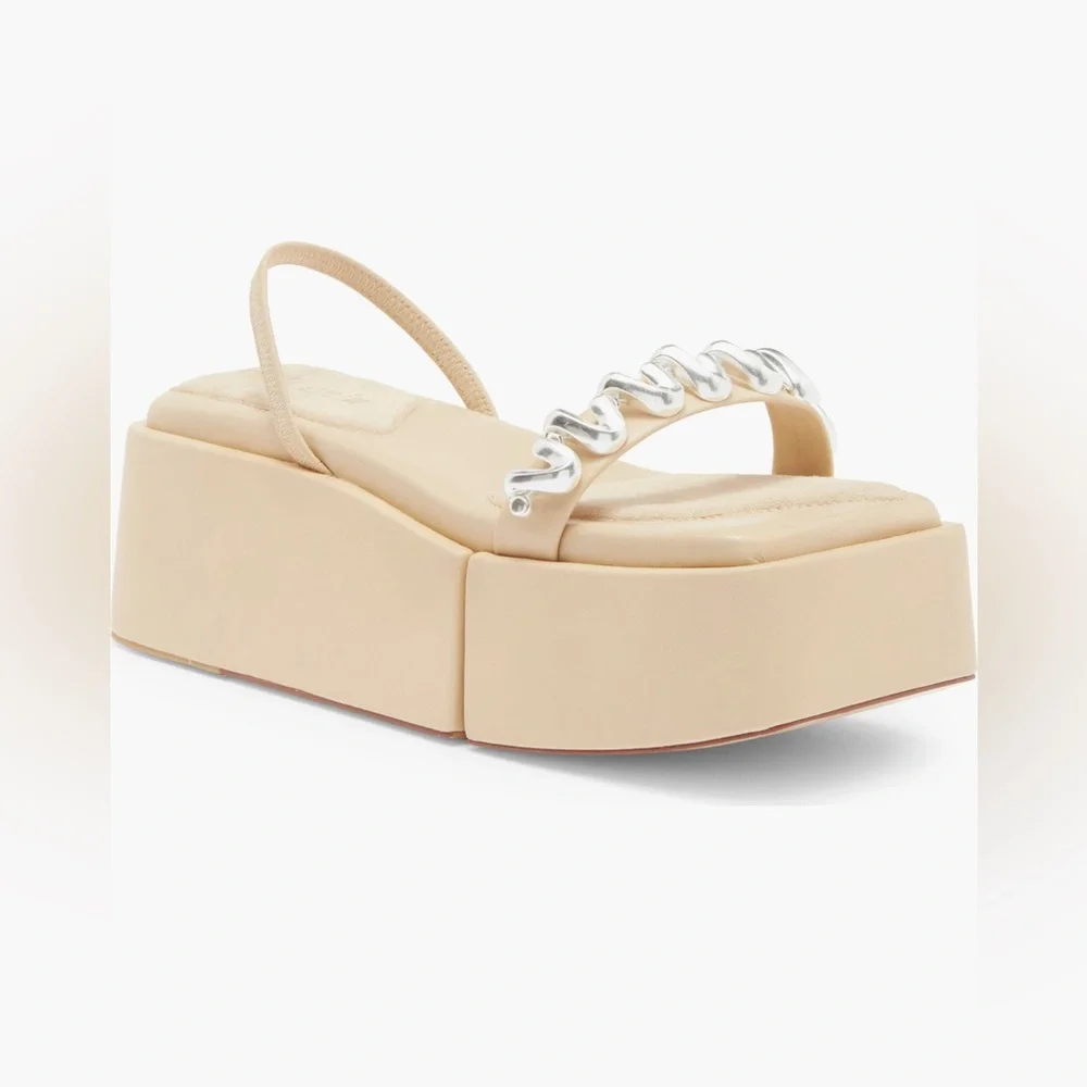 Cult Gaia platform beige sandals